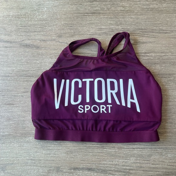 Victoria’s Secret sport Burgundy logo sports bra - Picture 2 of 5